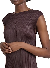 Leap Pleated Asymmetric Midi-Dress