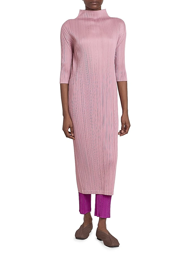 Monthly Colors: September Pleated Midi-Dress