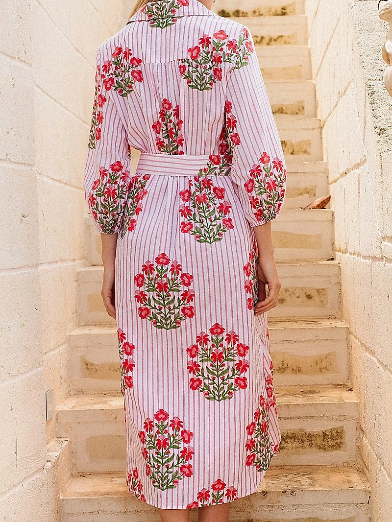 Poppy Stripe Corfu Dress