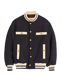 Cotton Tweed Bomber Jacket