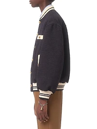 Cotton Tweed Bomber Jacket