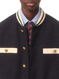 Cotton Tweed Bomber Jacket