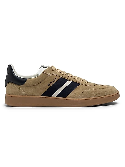 Roget Retro Crest Suede Low-Top Sneakers