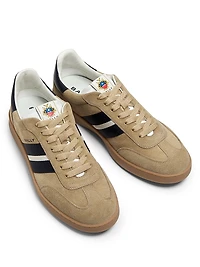 Roget Retro Crest Suede Low-Top Sneakers