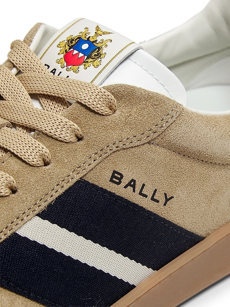 Roget Retro Crest Suede Low-Top Sneakers