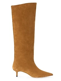 Sebastian 50MM Suede Kitten-Heel Boots