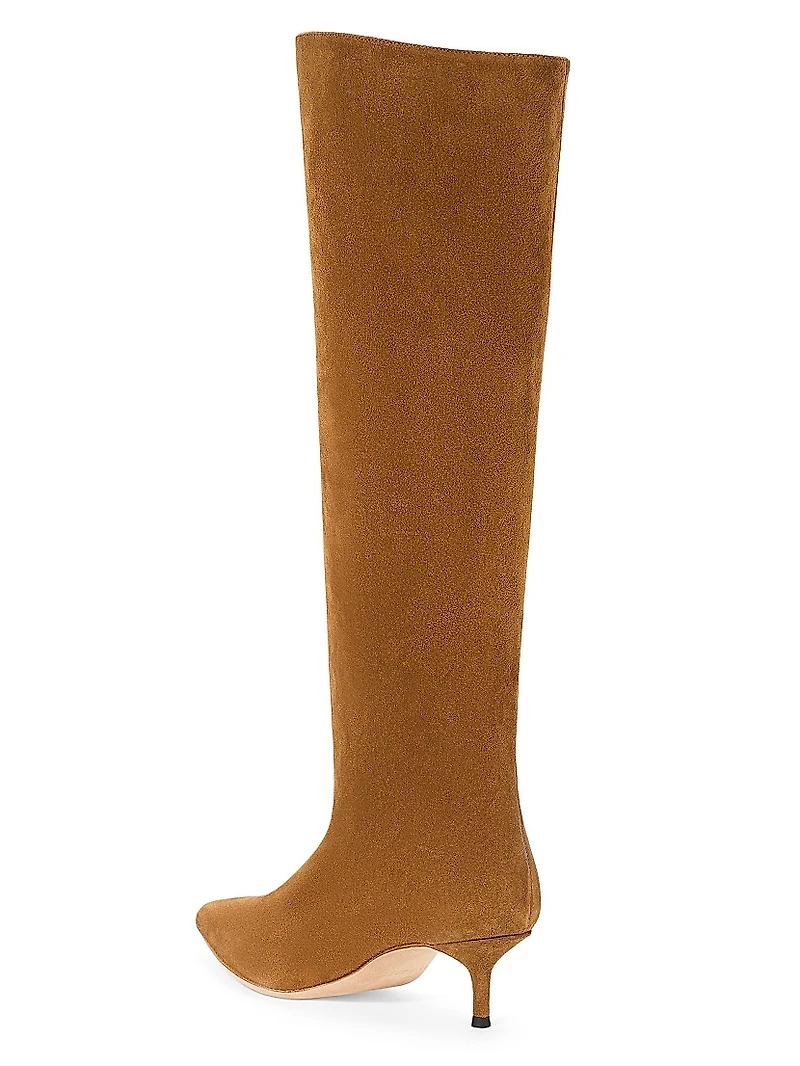 Sebastian 50MM Suede Kitten-Heel Boots