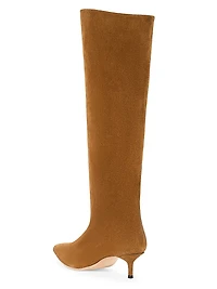 Sebastian 50MM Suede Kitten-Heel Boots