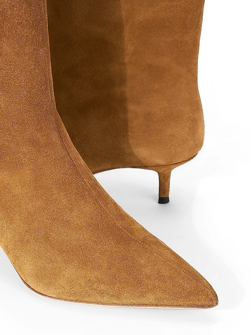 Sebastian 50MM Suede Kitten-Heel Boots