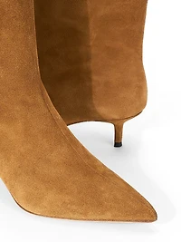 Sebastian 50MM Suede Kitten-Heel Boots