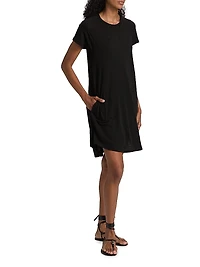 Slub Jersey Short Sleeve Baseball Dress