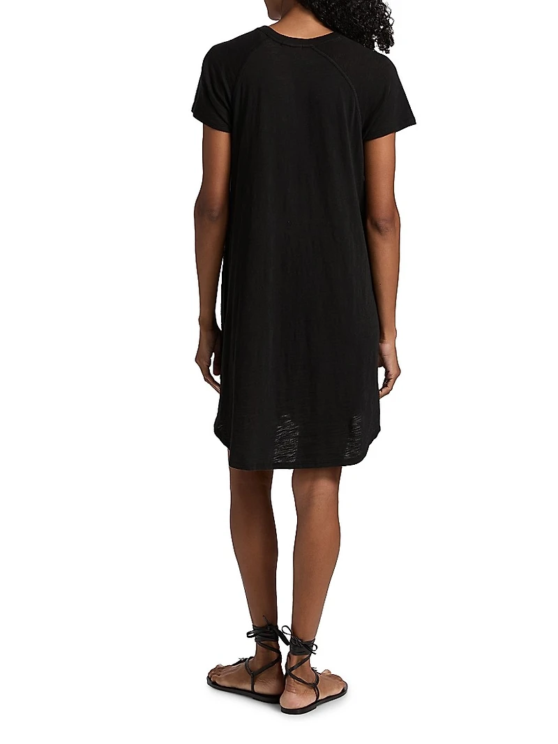 Slub Jersey Short Sleeve Baseball Dress