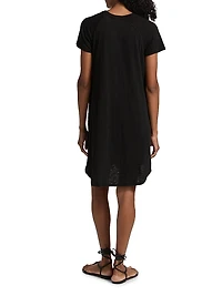 Slub Jersey Short Sleeve Baseball Dress