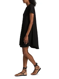 Slub Jersey Short Sleeve Baseball Dress