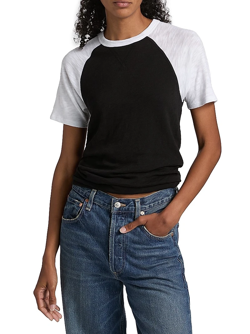 Slub Jersey Schoolboy Baseball T-Shirt