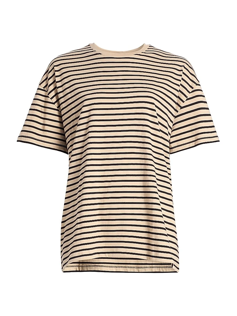 Oversized Striped Heavyweight Jersey T-Shirt