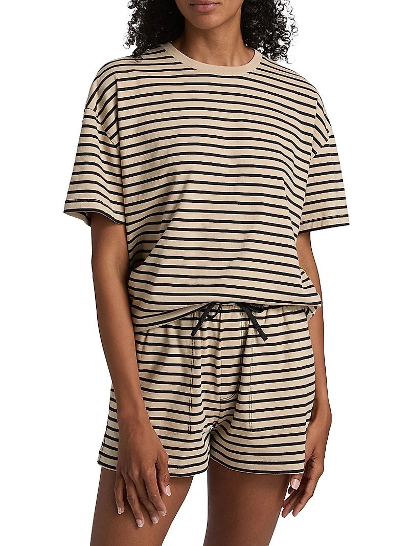 Oversized Striped Heavyweight Jersey T-Shirt