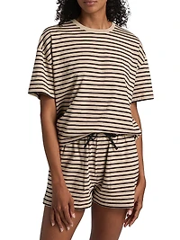 Oversized Striped Heavyweight Jersey T-Shirt