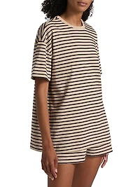 Oversized Striped Heavyweight Jersey T-Shirt