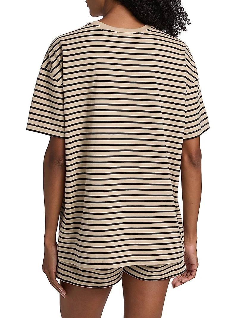 Oversized Striped Heavyweight Jersey T-Shirt