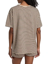 Oversized Striped Heavyweight Jersey T-Shirt