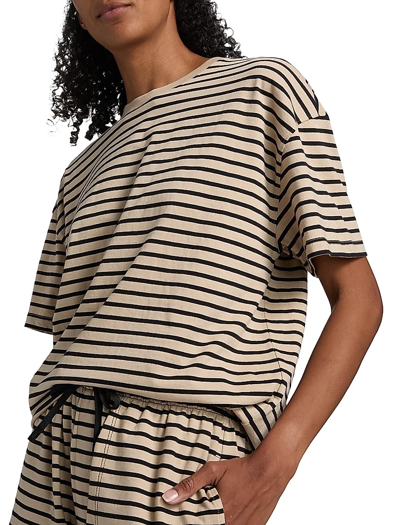 Oversized Striped Heavyweight Jersey T-Shirt