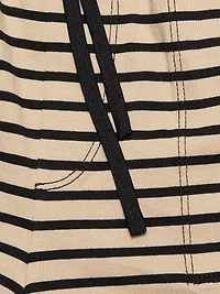 Striped Heavyweight Jersey Drawstring Shorts