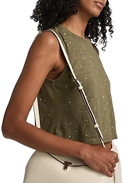 Paint Splatter Cropped Sleeveless Top