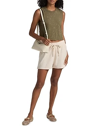 Paint Splatter Cropped Sleeveless Top