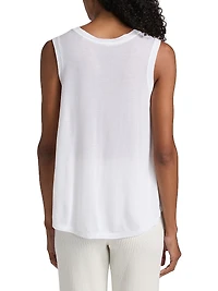Cotton Jersey V-Neck Tank Top