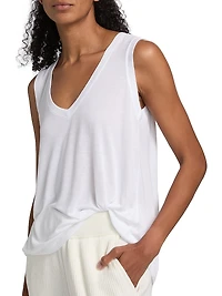 Cotton Jersey V-Neck Tank Top