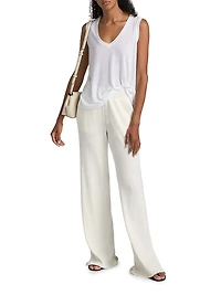 Cotton Jersey V-Neck Tank Top