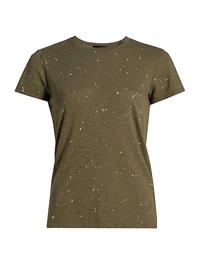 Paint Splatter Cotton Jersey T-Shirt