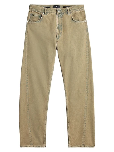 Twisted Straight-Leg Jeans