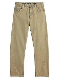 Twisted Straight-Leg Jeans