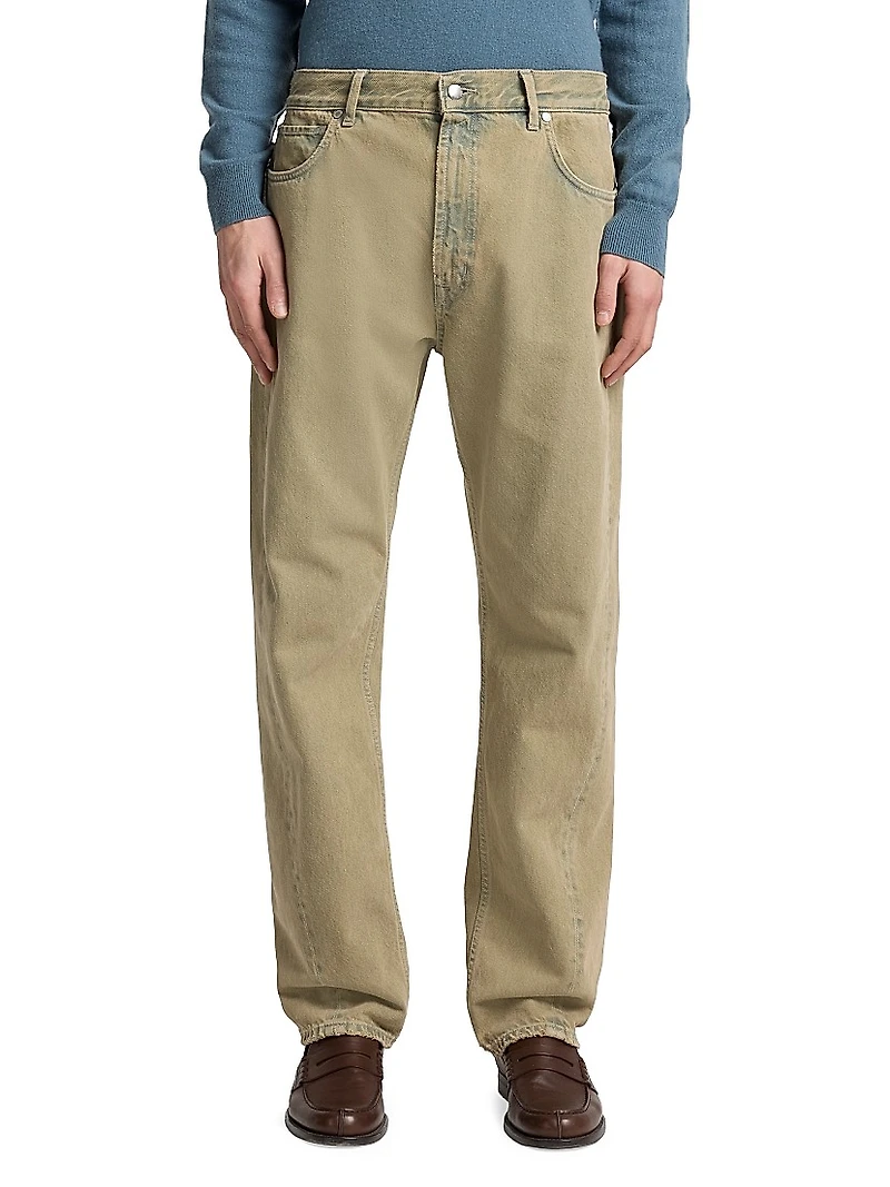 Twisted Straight-Leg Jeans