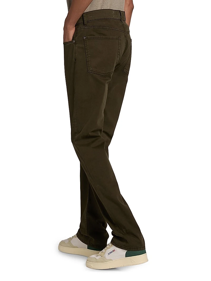 The Straight Stretch-Cotton Mid-Rise Straight-Leg Jeans