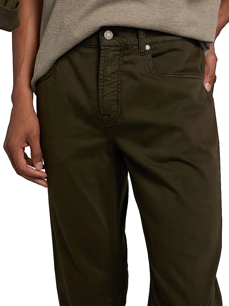 The Straight Stretch-Cotton Mid-Rise Straight-Leg Jeans
