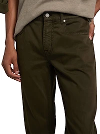 The Straight Stretch-Cotton Mid-Rise Straight-Leg Jeans