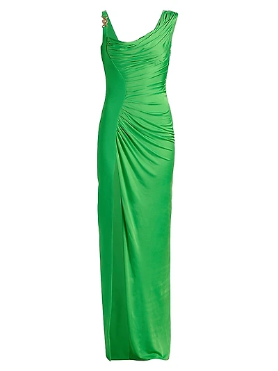 Draped Medusa Head Body-Con Gown