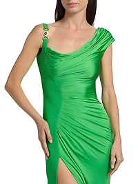 Draped Medusa Head Body-Con Gown