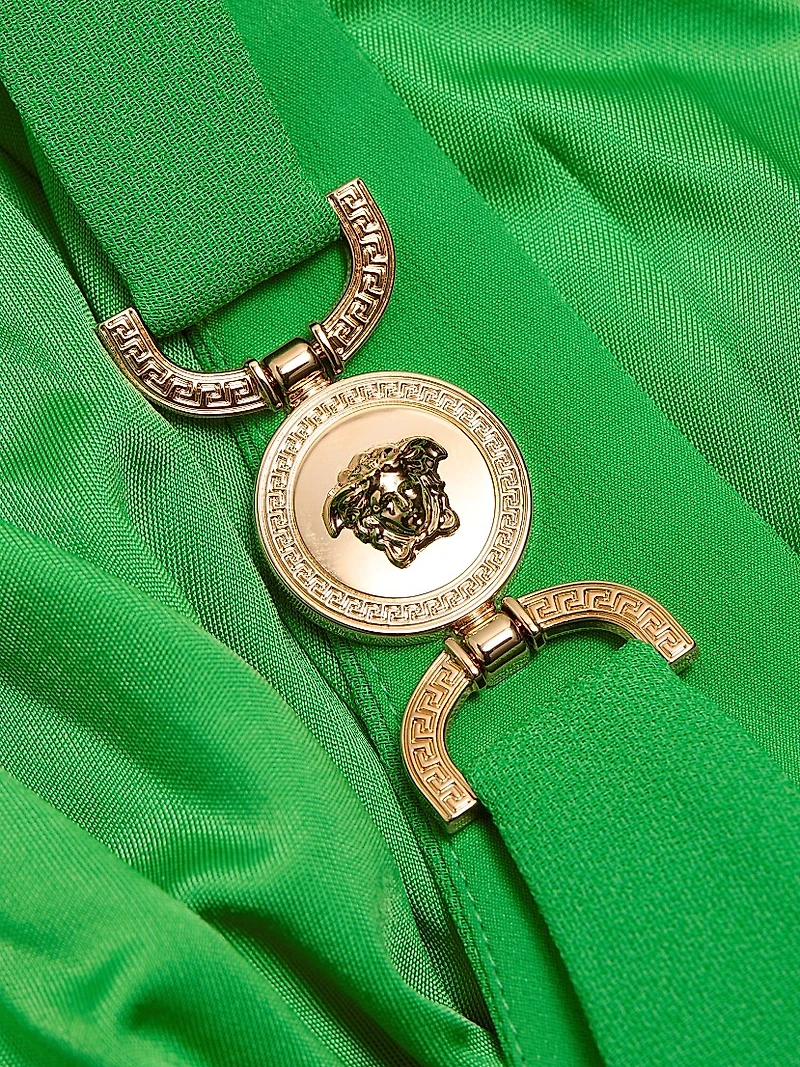 Draped Medusa Head Body-Con Gown