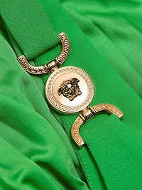 Draped Medusa Head Body-Con Gown