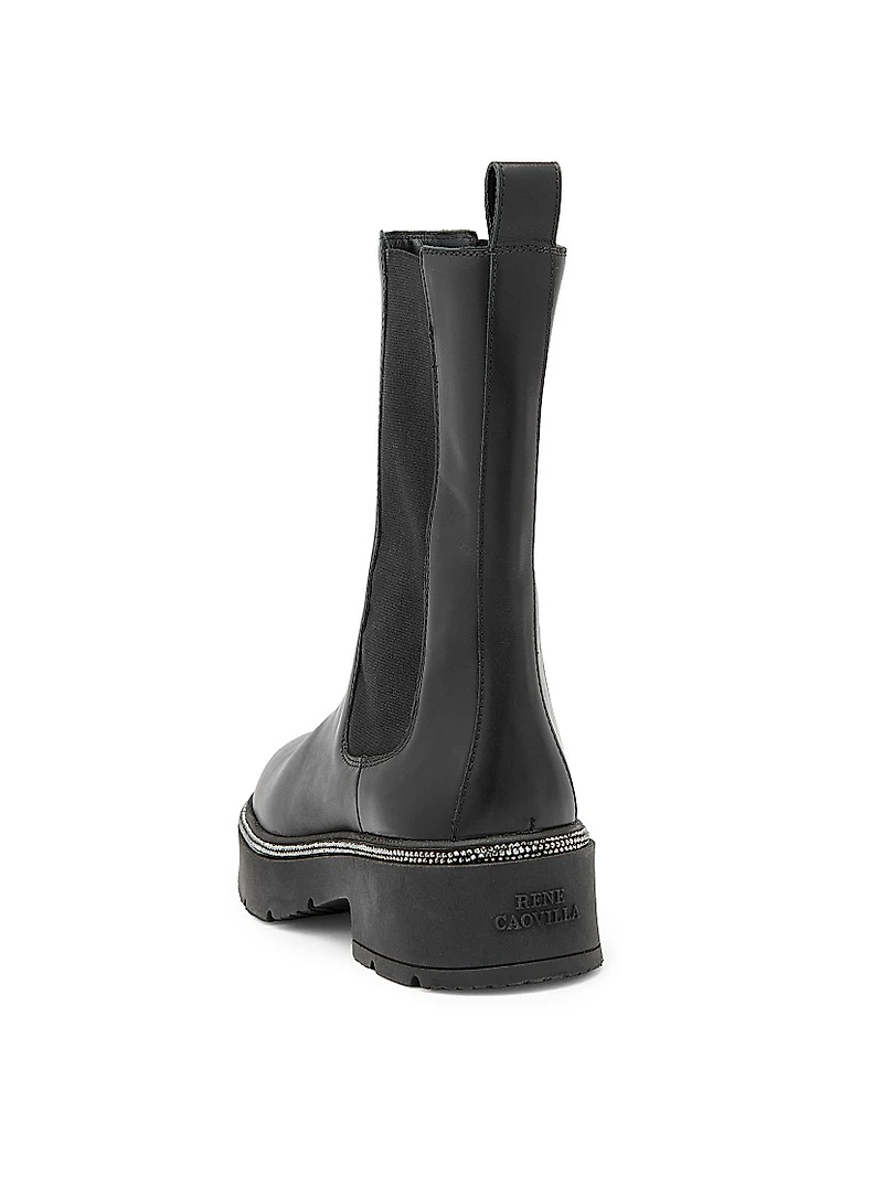 Embellished Leather Boots