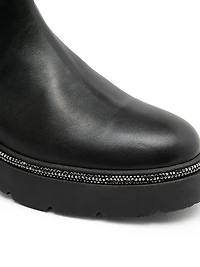 Embellished Leather Boots