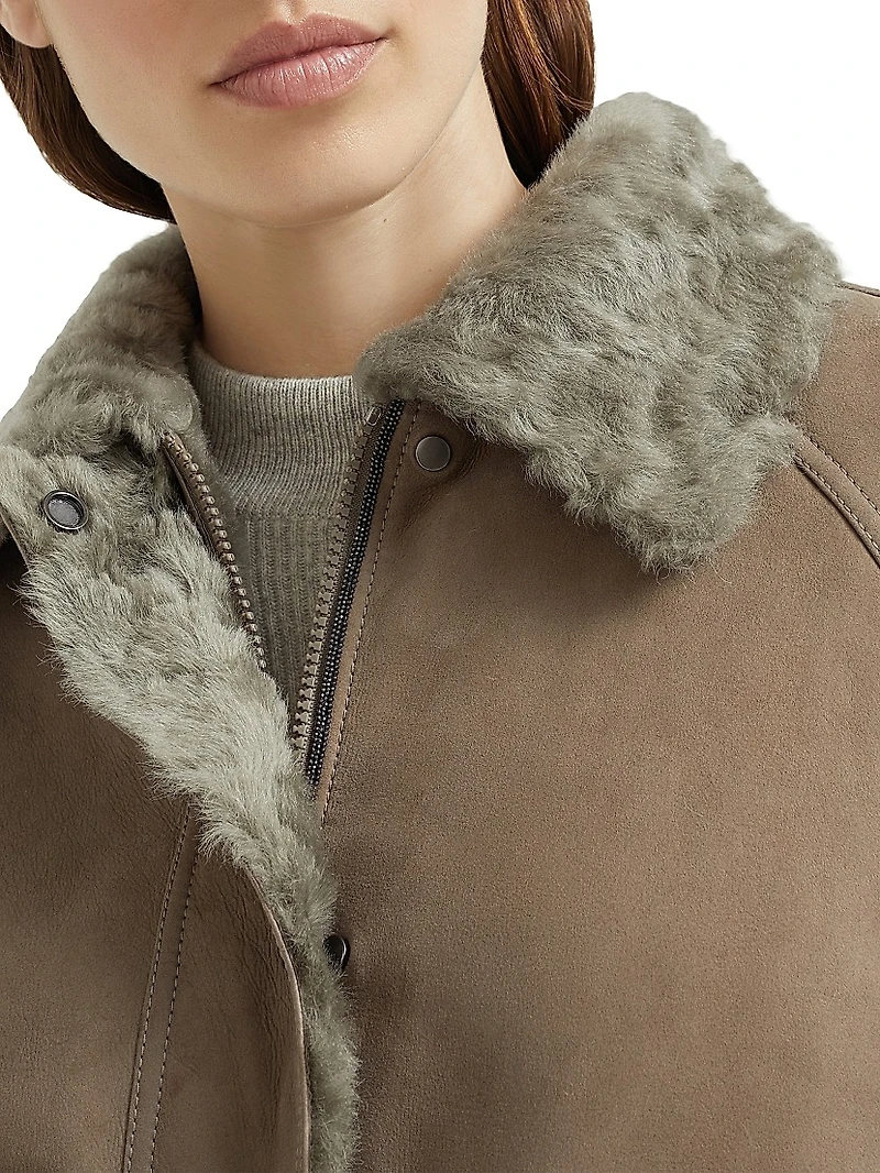 Fuzzy Shearling Outerwear Jacket