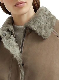 Fuzzy Shearling Outerwear Jacket