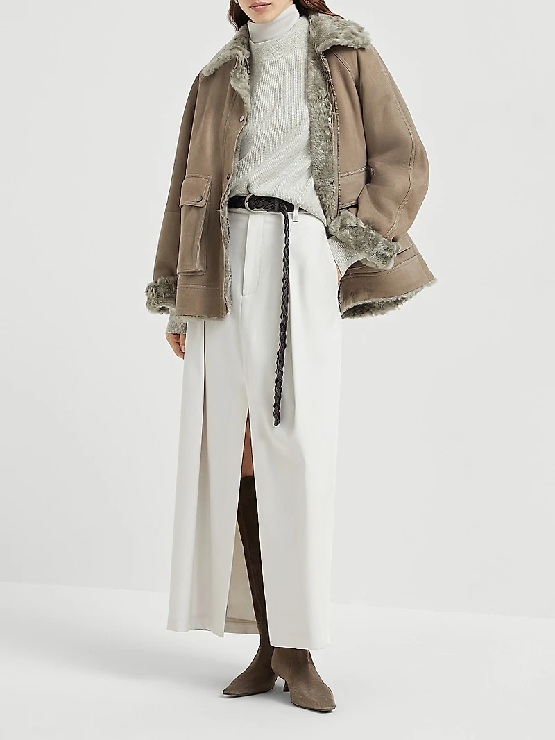 Fuzzy Shearling Outerwear Jacket