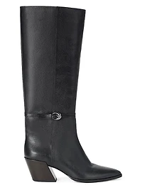 Austen 50MM Buckle-Detail Leather Boots
