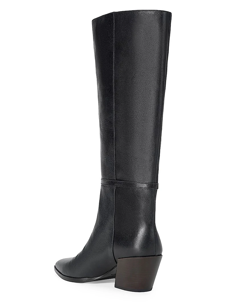 Austen 50MM Buckle-Detail Leather Boots